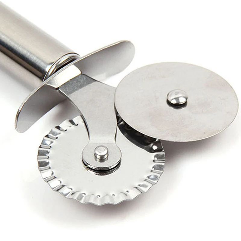 Нож для пиццы срез ролик двойной Колёса Нержавеющая сталь Ножи Кондитерские