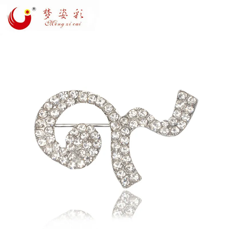 Брошь с серебряным покрытием тайская брошь 9 серебряными кристаллами Для