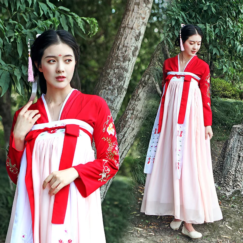 ancient chinese costume for women hanfu dress dance costumes stage performance | Тематическая одежда и униформа