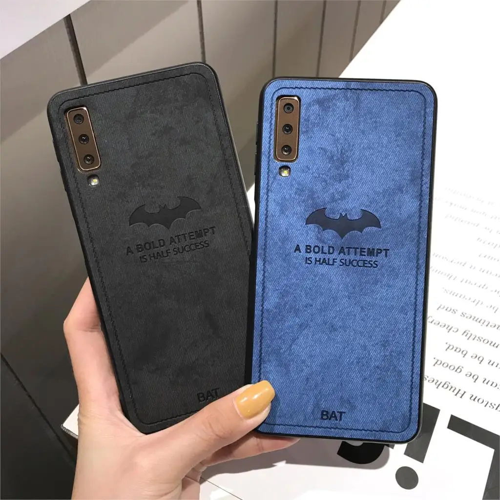 Ткань Винтаж Летучая мышь чехол для Samsung Galaxy A7 2018 A6 плюс M20 M10 S10 S10E S9 S8 S7 Edge Note 9 8 кожа