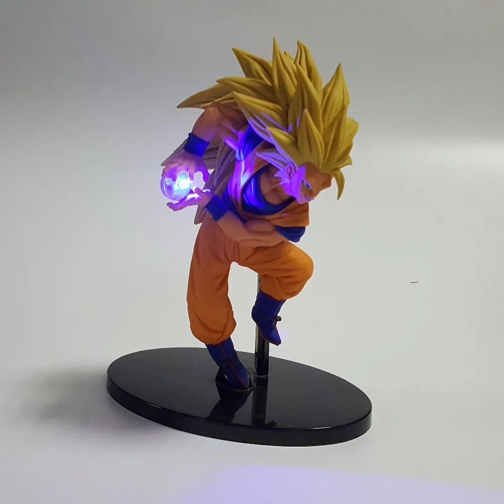 Son Goku DIY светодиодный дисплей светильник ku Kamehameha 150 мм Аниме Супер сайян экшн