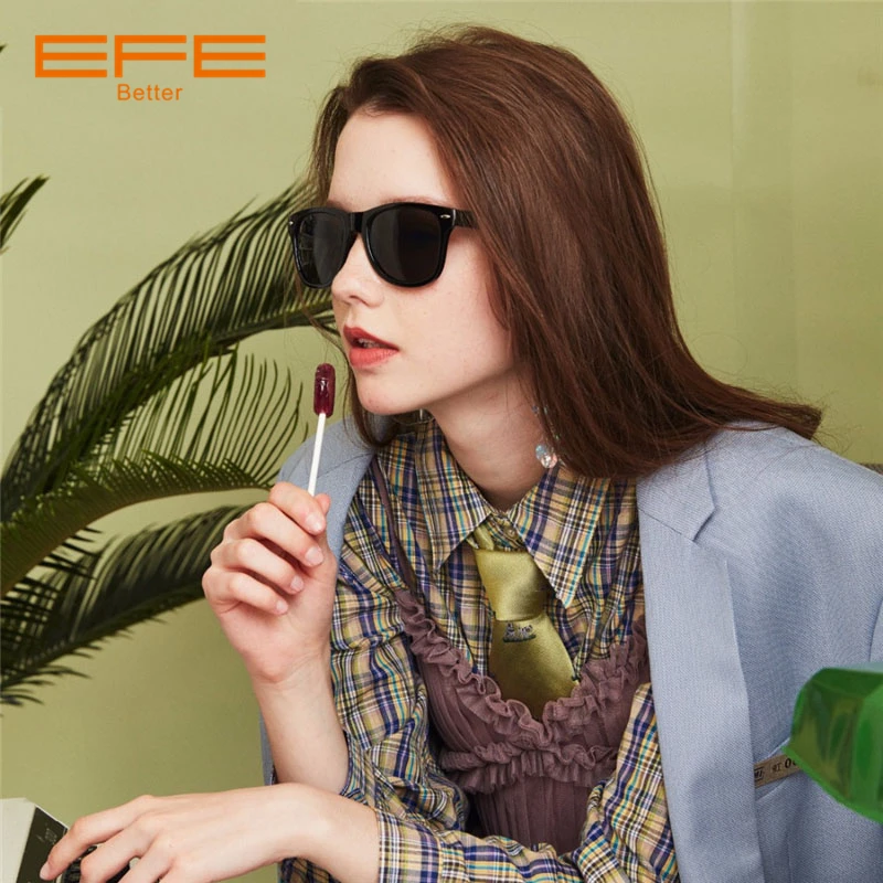 EFE 2018 роскошные мужские солнцезащитные очки для вождения модные черные линзы в