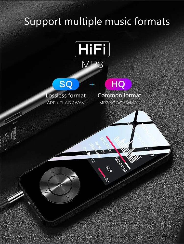 Yescool 1,8 дюймов Bluetooth hifi MP3 плеер с динамиком электронная книга FM радио Диктофон без потерь Музыкальный плеер мини Спорт walkman