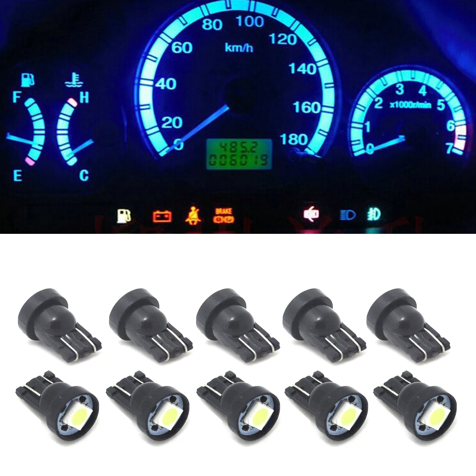 10 шт. T10 Клин 5050 SMD Автомобильный датчик светодиода индикаторы кластера 147 152