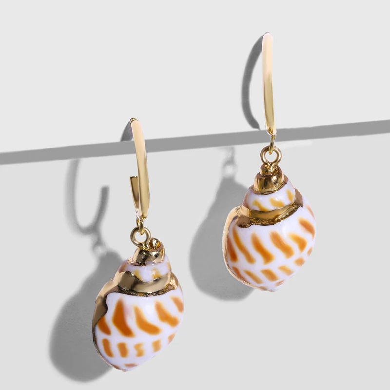 Висячие серьги раковины FLOLA с подвеской из жемчуга ювелирные изделия подвески