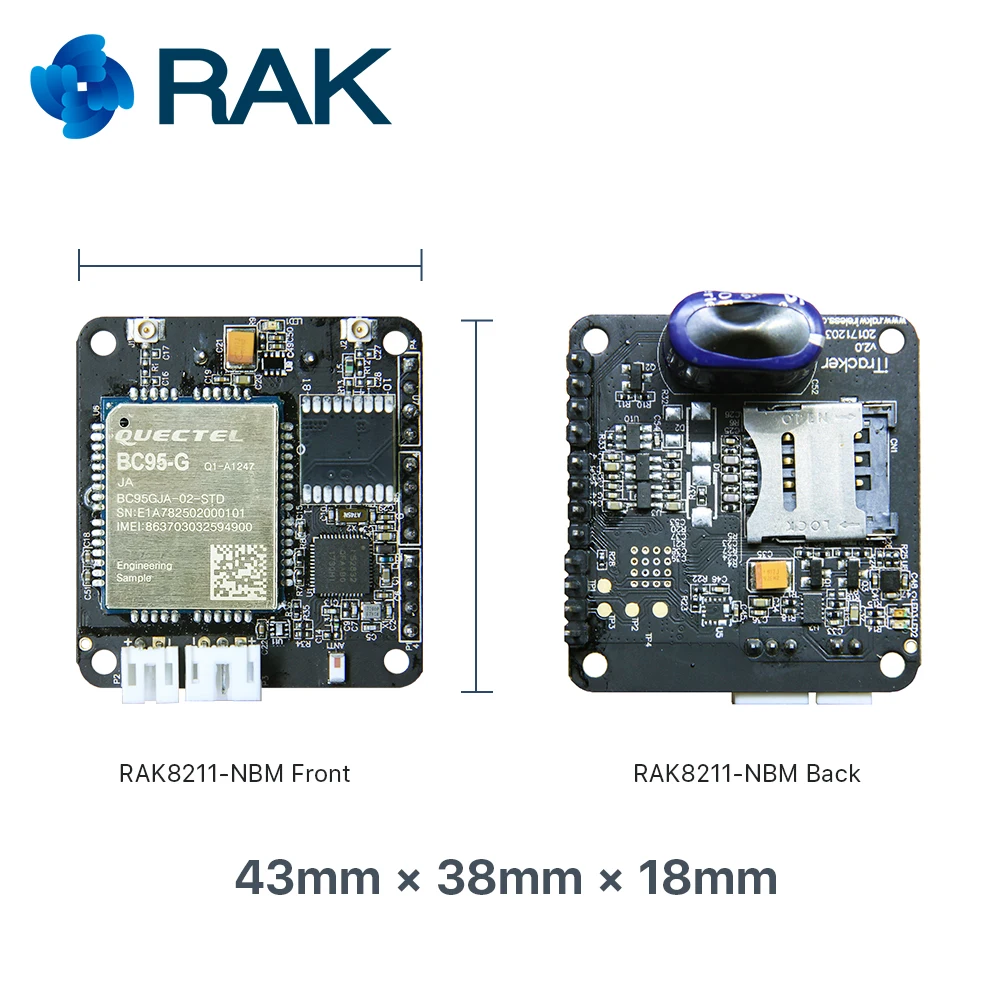 BLE Bluetooth 5 0 NB-IoT модуль iTracker Сенсор узел Quectel BC95 Поддержка Глобальный группы IOT Совет