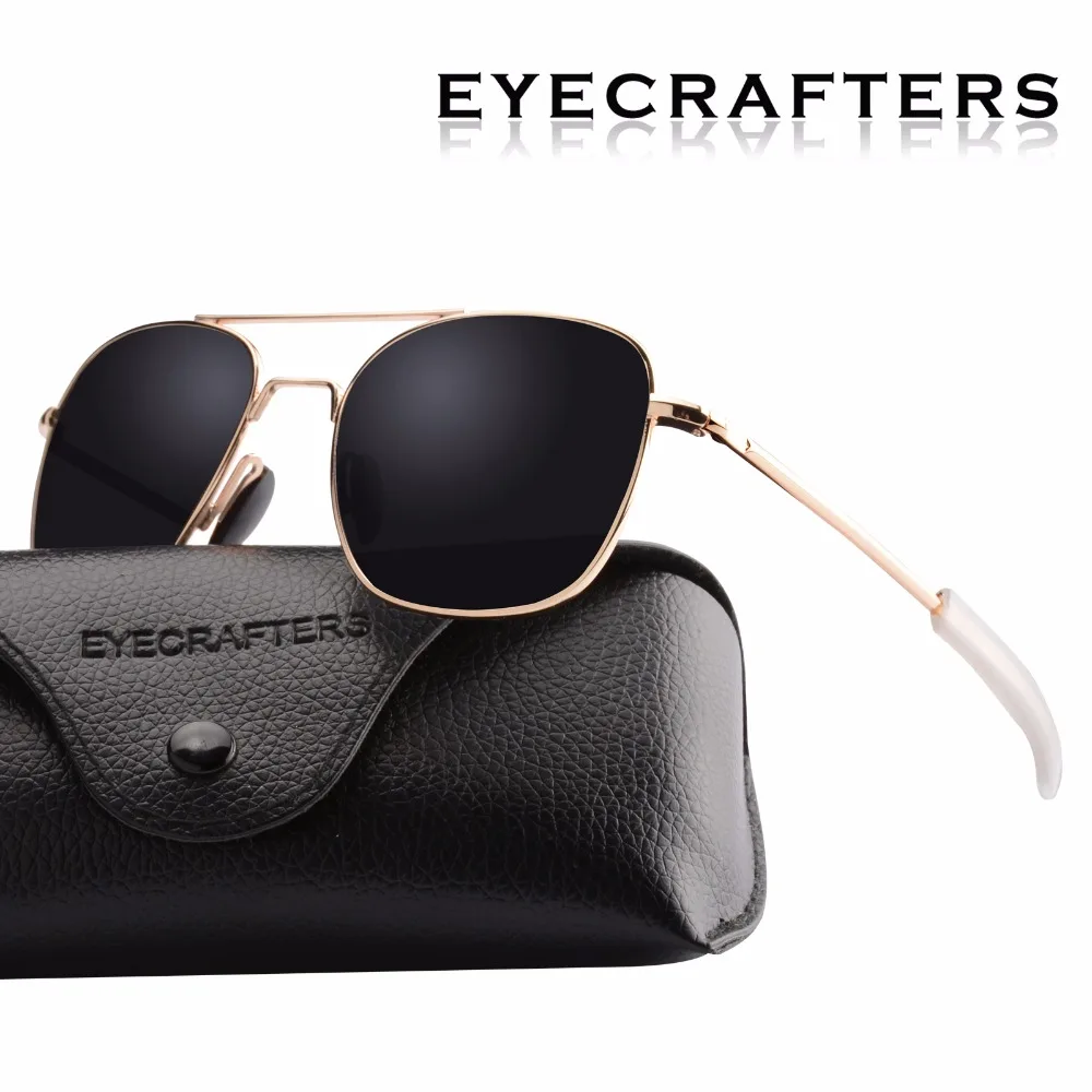 Мужские зеркальные солнцезащитные очки синие поляризационные в стиле милитари