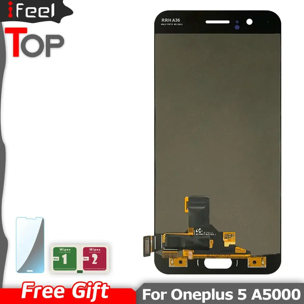 Экран для Oneplus 5 A5000 ЖК дисплей сенсорный экран Five дигитайзер в сборе запасные