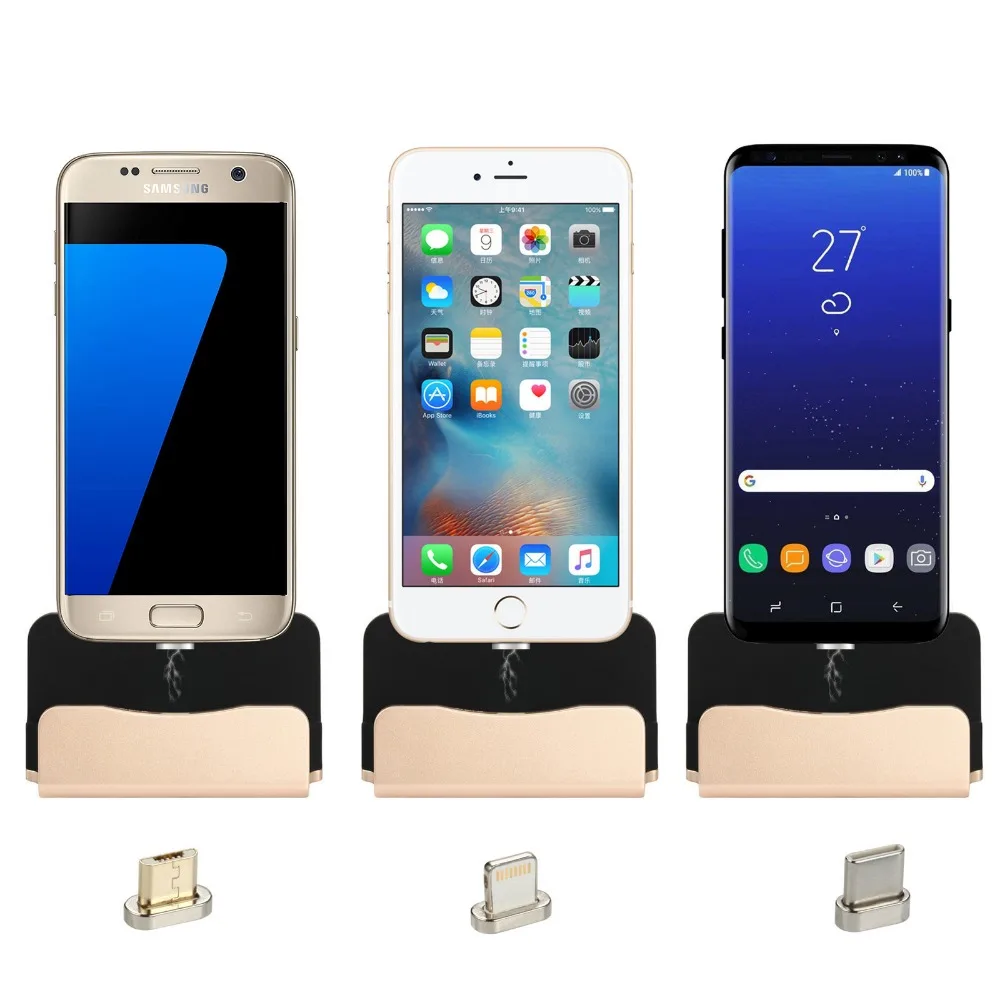 Магнитная док станция 3 в 1 зарядное устройство для iPhone 5 5S 6S 7 Plus поддержка