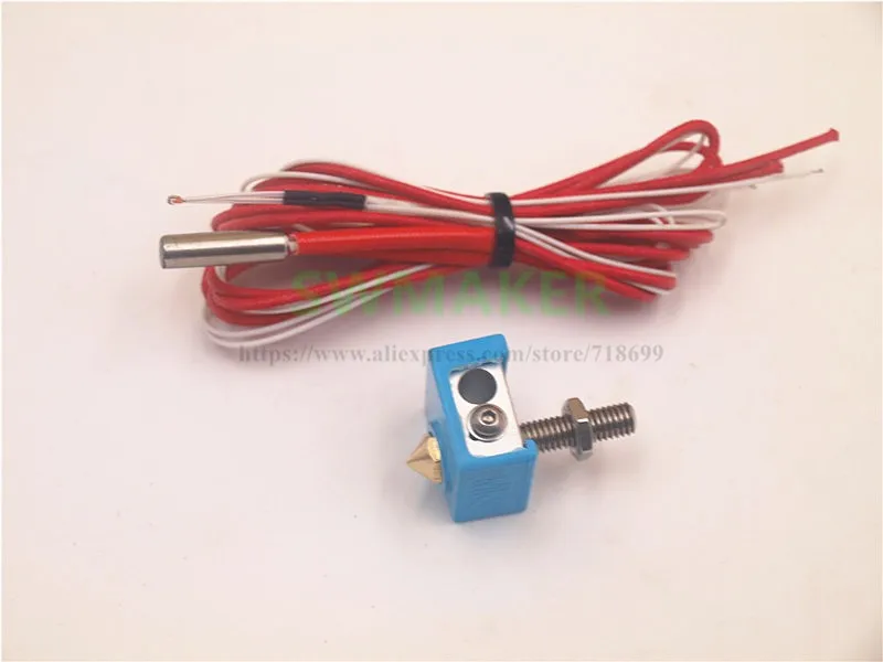 SWMAKER MK8 hotend комплект 12 V/24 V 0 4 мм ptfe линейные горло трубки с силиконовым носок для