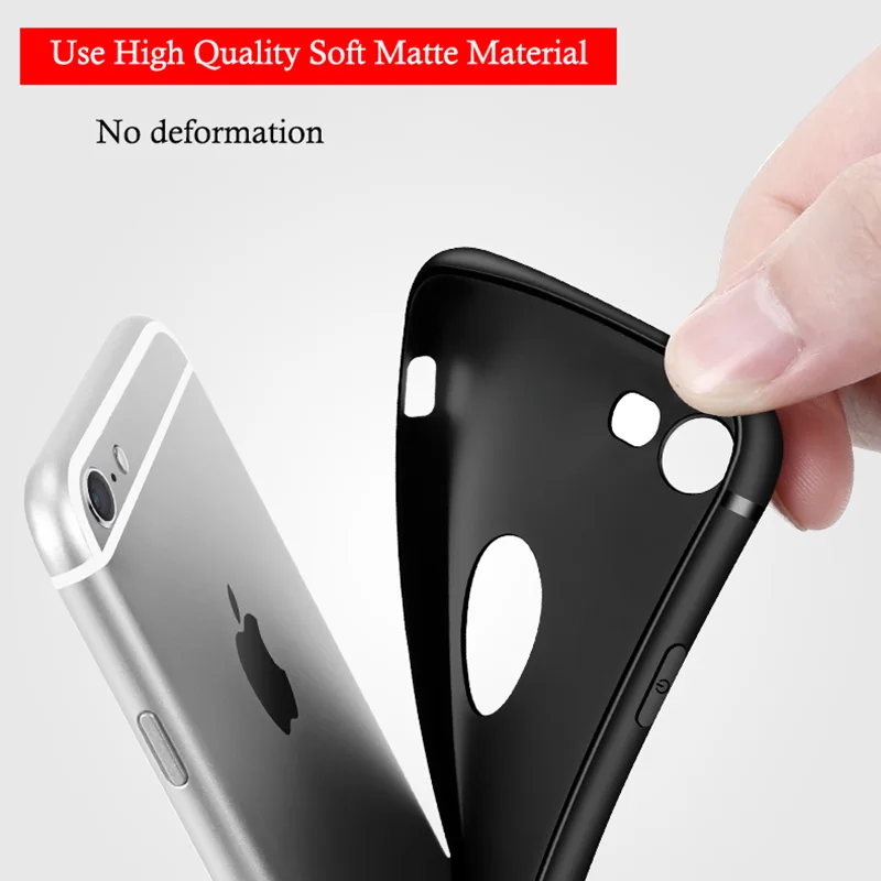 MAKAVO Cover For iPhone 6 Plus Case 360 Protection Soft Slim Matte Flexible Candy Color Fundas 6S Phone Cases |