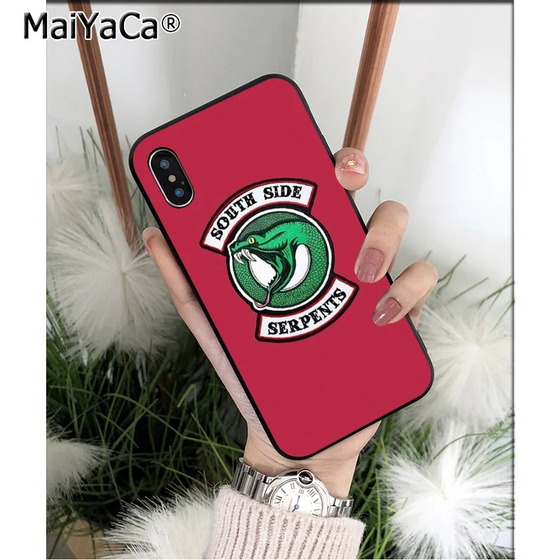 MaiYaCa Riverdale South Side Serpents Snake TPU мягкие Аксессуары для телефона чехол iPhone 8 7 6 6S Plus X XS MAX 5