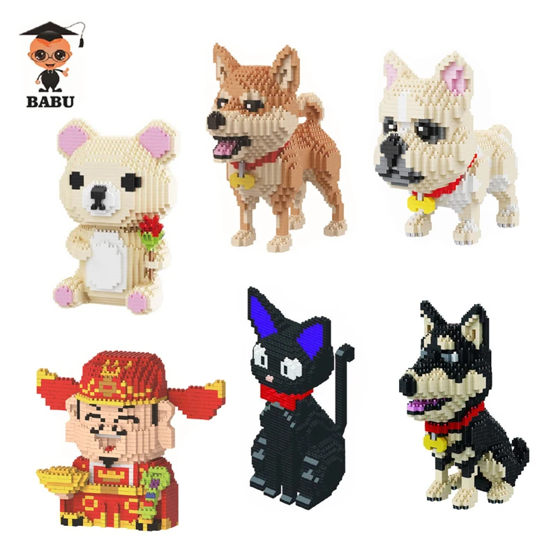 Розовый Мишка Шиба собака кошка хаски бульдог Бог богатства животное 3D модель