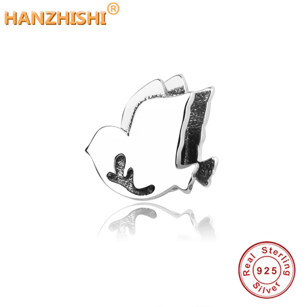 Милые чары птиц подходит браслет подвес Пандора DIY Для женщин Jewelry Весенняя коллекция 925 пробы серебряных бусин животных