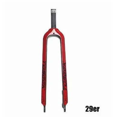 29er red TOSEEK 26/27. 5/29 дюймов труба из углеродистого волокна 3K полностью из углеродного волокна, вилы велосипед Mtb горный велосипед вилка, части велосипеда 1-1/" Лидер продаж вилка - Цвет: 29er red