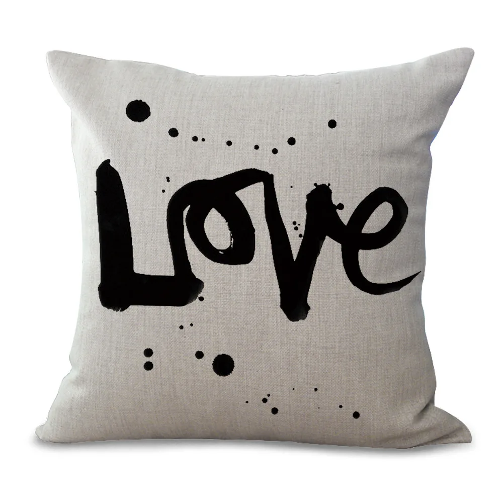 Чехол для подушки с надписью Я люблю тебя | Дом и сад