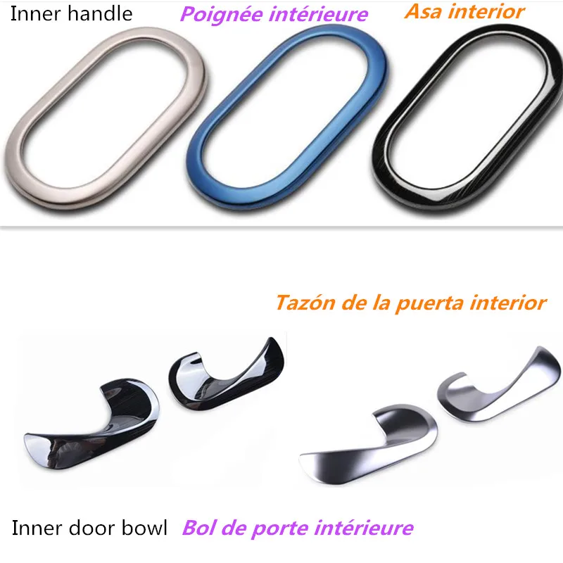 Для Smart Fortwo Forfour внутренняя ручка декоративная рамка 304 нержавеющая сталь