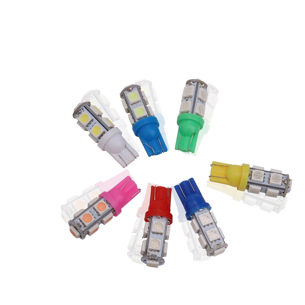 100 шт. Автомобильные светодиодные лампы 194 168 W5W T10 9 SMD 5050|Сигнальная лампа| |