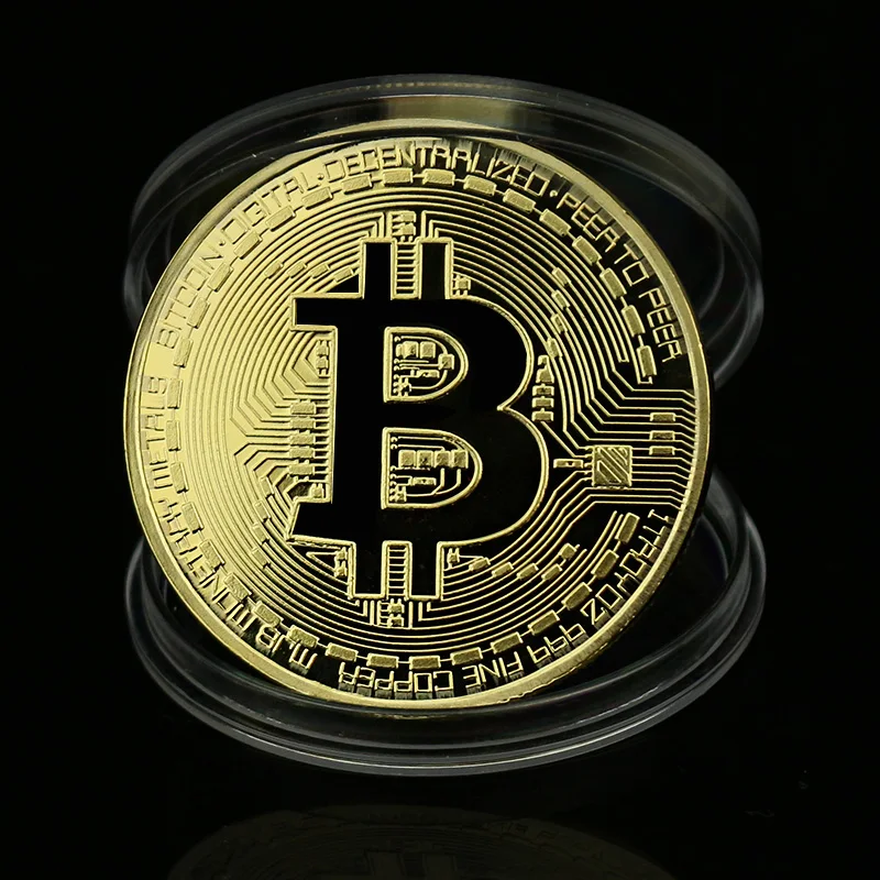 1 шт. золотые монеты Биткоин Коллекционная BTC сувенирная медаль Okcoin
