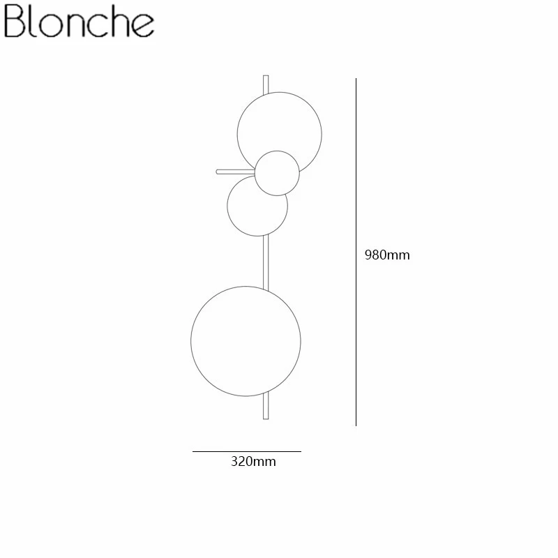 Настенный светильник с датской планетой Mette Schelde сделай сам Луна современный