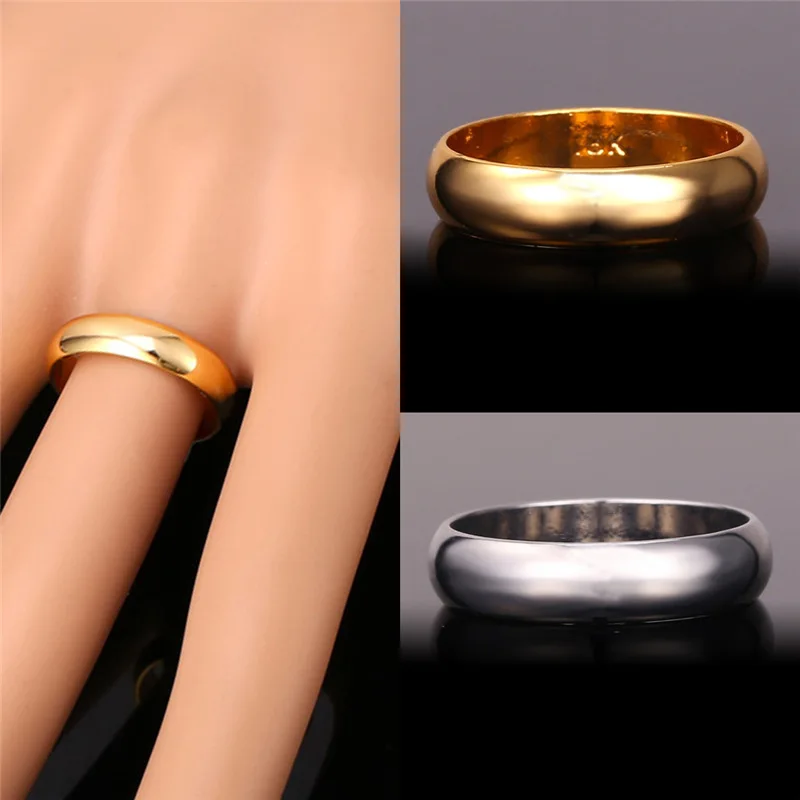 Кольцо глазурованное золотистое/серебристое 5 мм R205|band ring|rings for womenring |