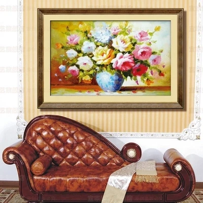 

Needlework,DIY Cross stitch,Sets For Embroidery kits,Floral Vase Peony Flower Pattern Printed Scenic Cross-Stitch,Wall Decro