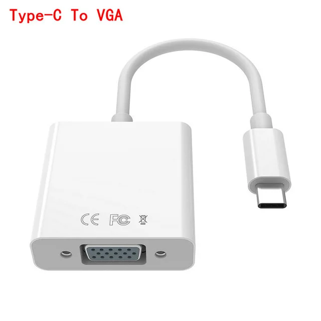 VGA видео адаптер кабель USB3.1 Type c папа к Женский Передача конвертер 1080P для Macbook 12