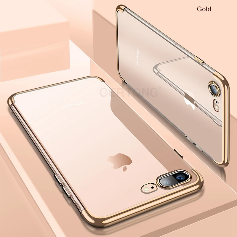 Мягкий ТПУ чехол для iPhone X 11 pro чехол для iPhone 6S 6 8 7 Plus XR XS Max Анти-Царапины гальванический защитный чехол для телефона