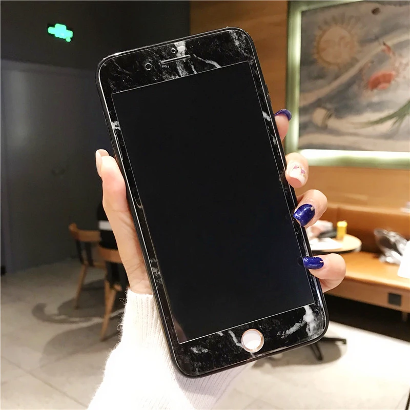 For iPhone XS max XR X Luxury Gold Foil Phone Cases & Tempered Glass Screen film soft Cover + flim for 8 8plus 7 6plus |