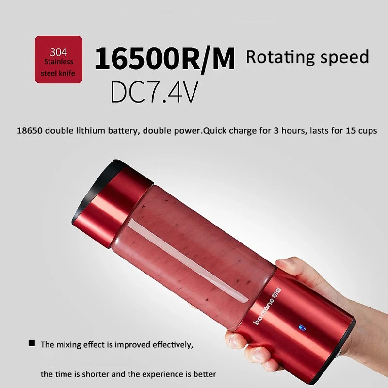 Портативная соковыжималка Мини электрическая бытовая для фруктов со съемной