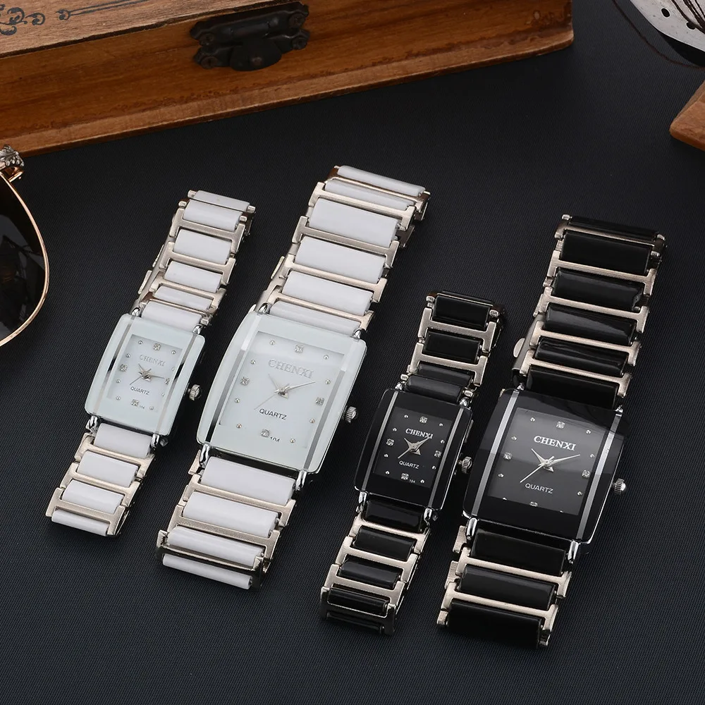 CHENXI роскошные керамические часы для пар мужчин и женщин лучший бренд модные со