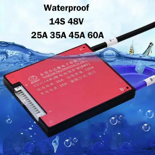

14S 48V 25A 35A 45A 60A BMS Battery Management System PCM PCB for 18650 Lithium Ion Battery Pack With balance