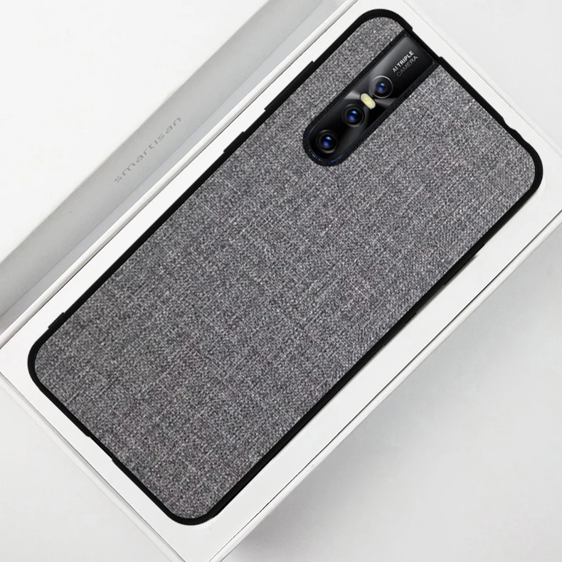Чехол для VIVO V15 Pro роскошный кожаный чехол мягкий силиконовый тканевый задний