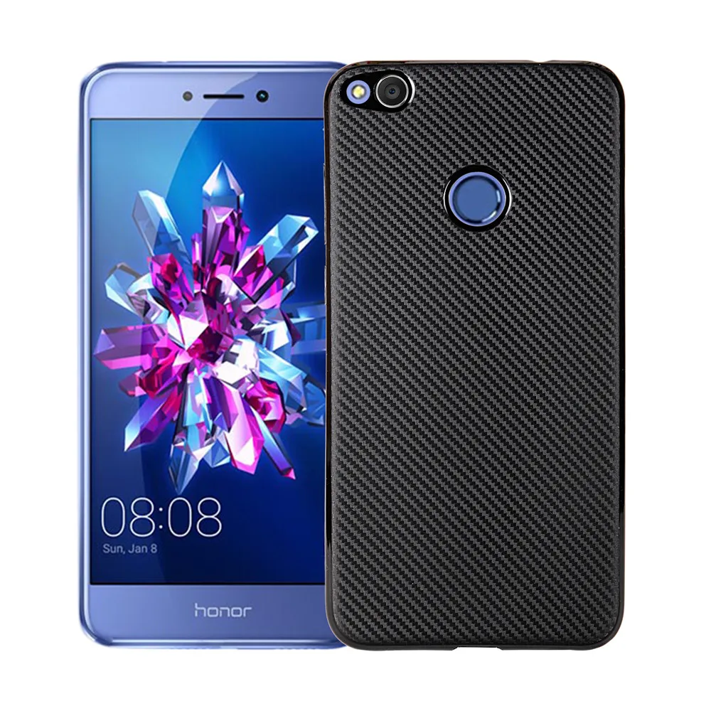 Чехол для Huawei P8Lite 2017/P9/P9Lite/P9Plus/Nova/Mate9/G9Plus/GR3 углеродное волокно Матовый ТПУ Мягкие