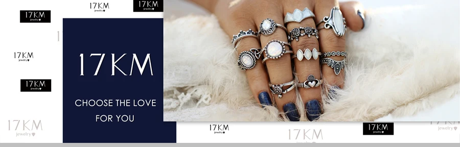 17 км Vintage Винтаж природный камень опал MIDI Ring Set для Для женщин Мода anillos сердце Корона костяшки Кольца Boho ювелирные изделия набор колец кольцо с камнем перстень мужской женские кольца 12 шт./лот