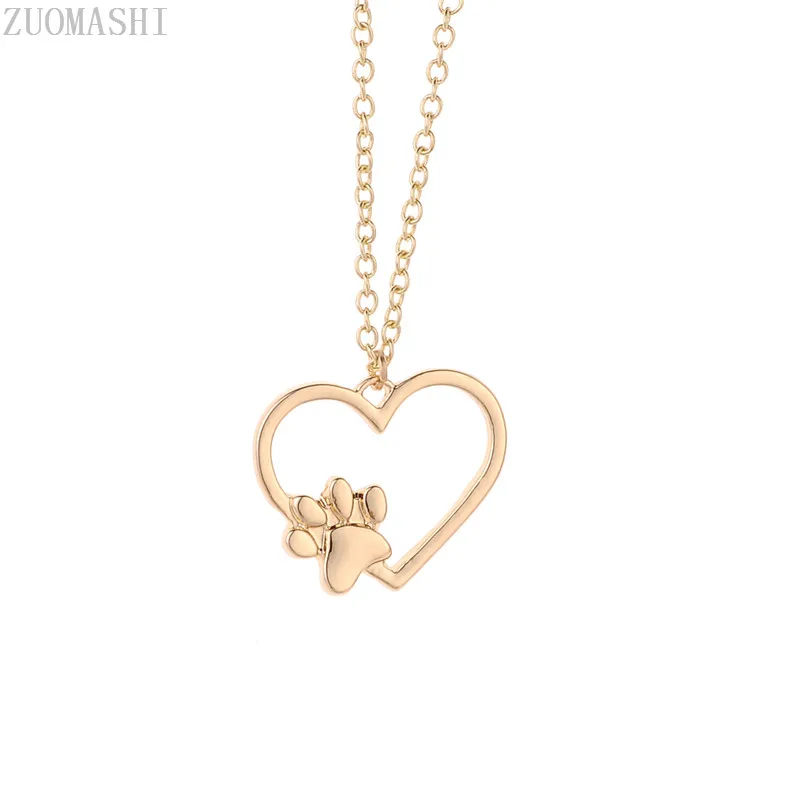 Браслет женский Собачья лапа с принтом в виде сердца|Ожерелья подвеской| |