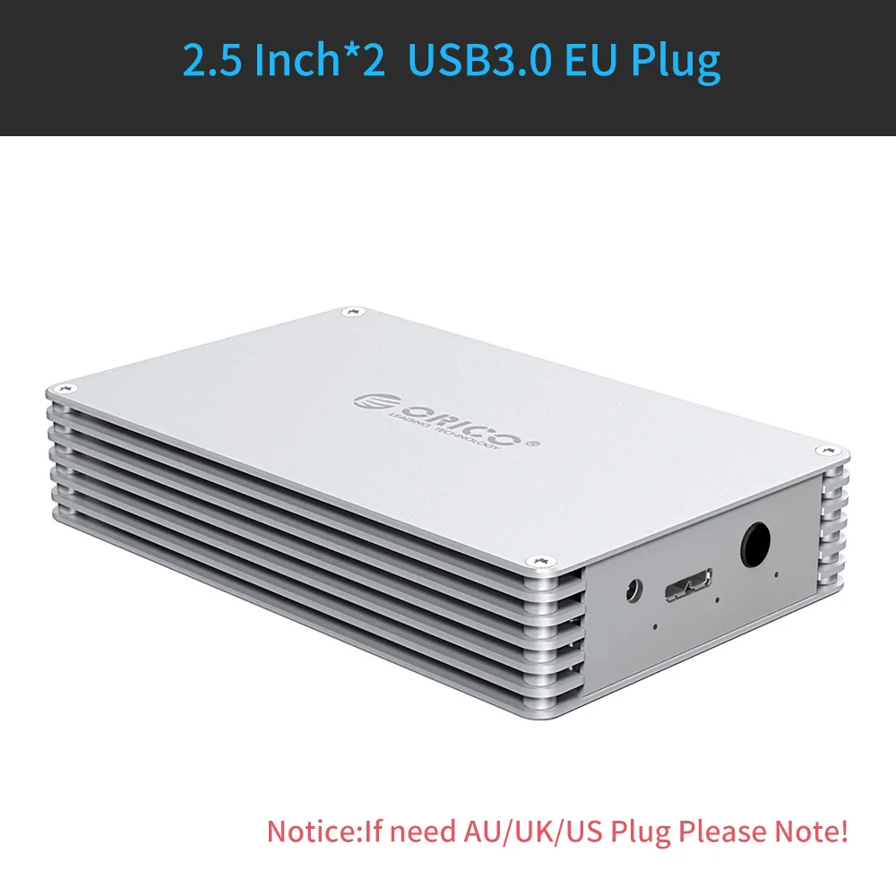 DY252U3-EU-SV ORICO 2,5 3,5 дюймов DIY HDD корпус SATA для USB 3,0 SSD адаптер высокоскоростной ящик жесткий диск Корпус для Samsung Seagate SSD 20 ТБ MAX - Цвет: DY252U3-EU-SV