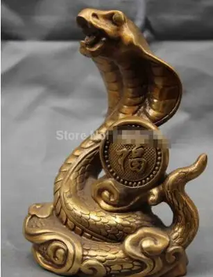 8 Китайская народная Медь Бронзовый фэн-шуй повезло зодиака змеи serpent Книги по