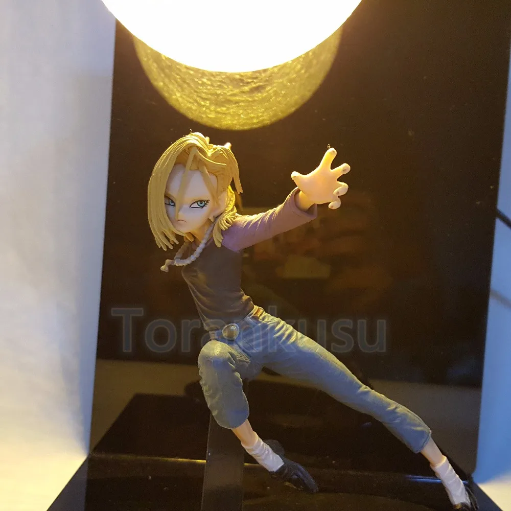 Фигурка Dragon Ball Z на Android 18 лазурь светодиодный светильник кой модель сделай сам