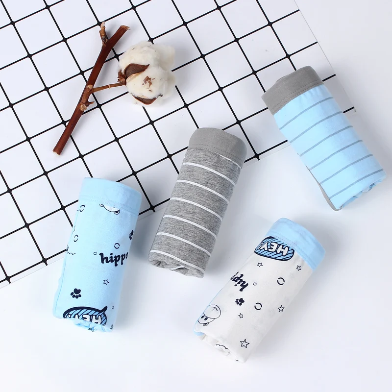 4 шт./партия Высокое качество нижнее белье для мальчиков трусы боксеры из хлопка