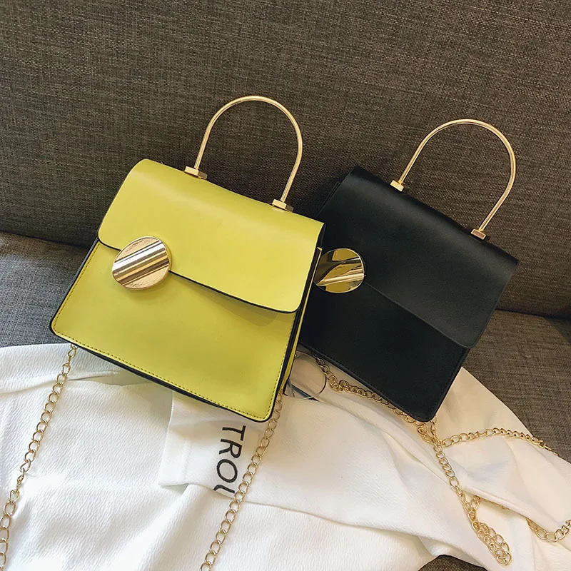 Маленькая сумка новинка 2019 мессенджер через плечо однотонная из корейского