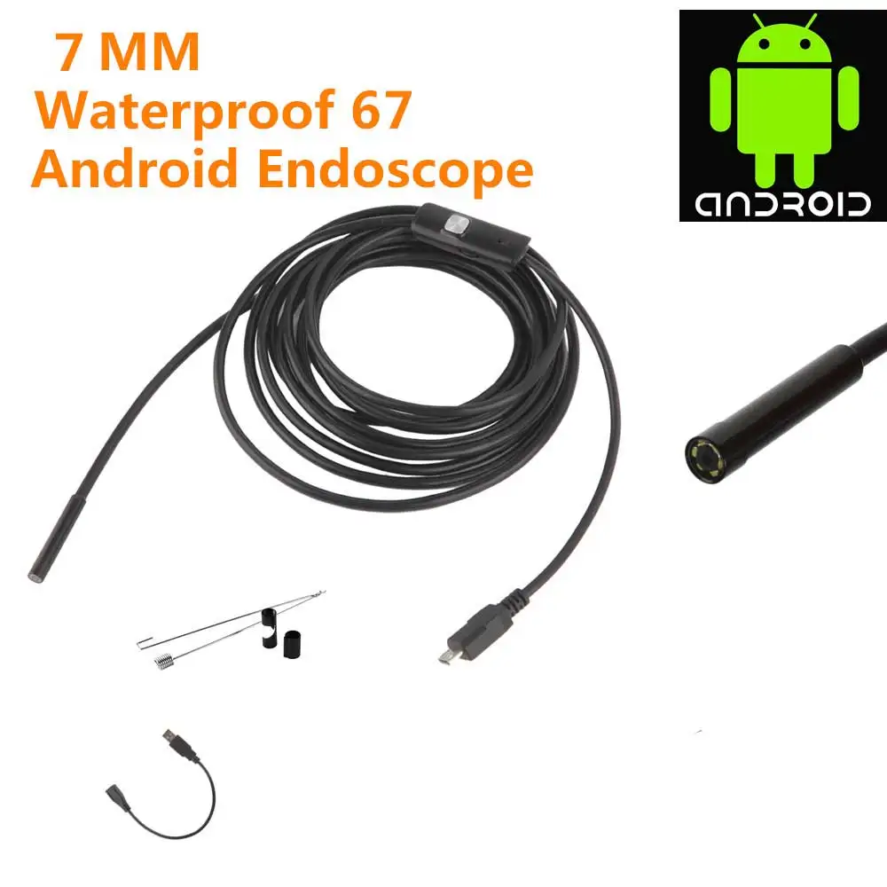 5.5/7mm Waterproof Mini Android Endoscope USB Wire Snake Tube Inspection Borescope Compatible Smartphone PC | Электроника