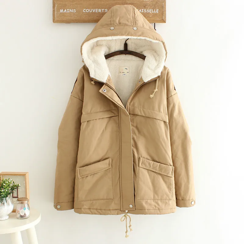 2018 зимние для женщин милые пальто будущих мам корейский Япония модная верхняя