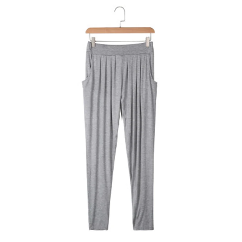 

Modal casual women pants plus size loose pockets solid all match high waist harem running pants female trousers top quality