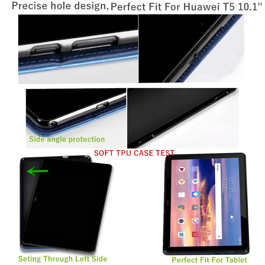 Кожаный чехол для Huawei MediaPad T5 Женский/L09/L03/W19 подставка планшета 10 1 дюйма mediapad