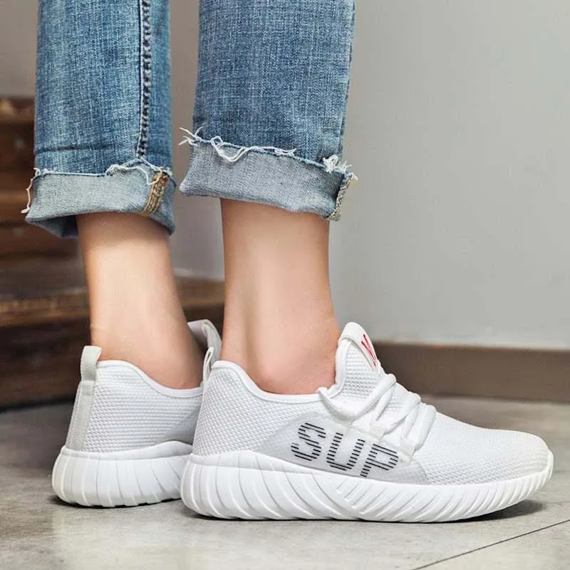 VTOTA/Модная Повседневная обувь Женские дышащие кроссовки на шнуровке zapatos de mujer