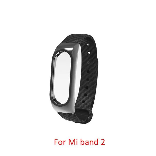Mi 2 Carbon fiber Браслет из нержавеющей стали для mi Band Xiao mi 2, смарт-кожаный ремешок для наручных часов, ремешок для Xiaomi mi, 3 браслета, аксессуары - Цвет: Mi 2 Carbon fiber