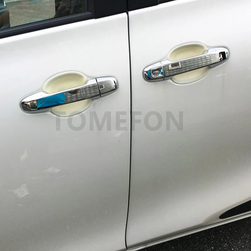 TOMEFON 12 шт. для TOYOTA Sienta- второго поколения NHP170 ABS Хромированная дверная ручка Крышка отделка внешние аксессуары