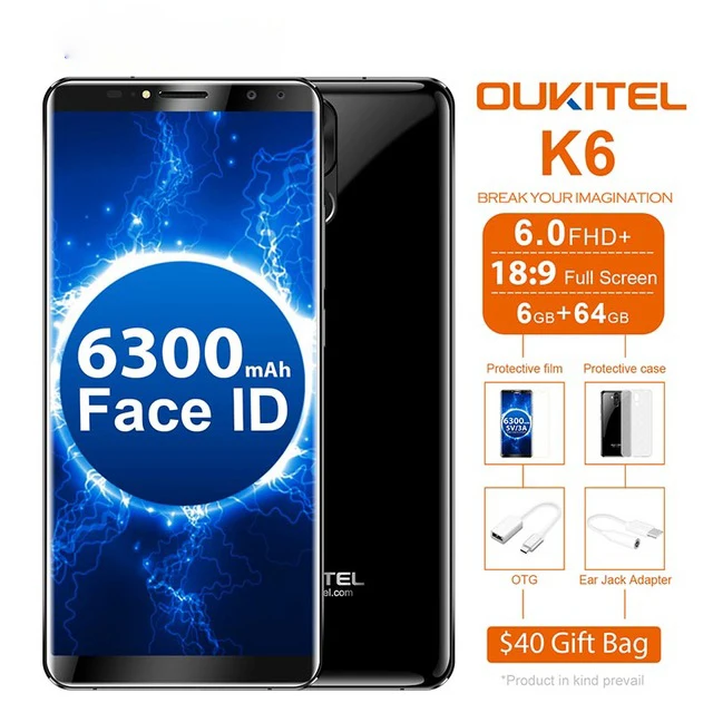 Оригинальный Oukitel K6 смартфон 6 0 &quotMTK6763 Octa Core Android 7 1 ГБ Оперативная память 64 Гб
