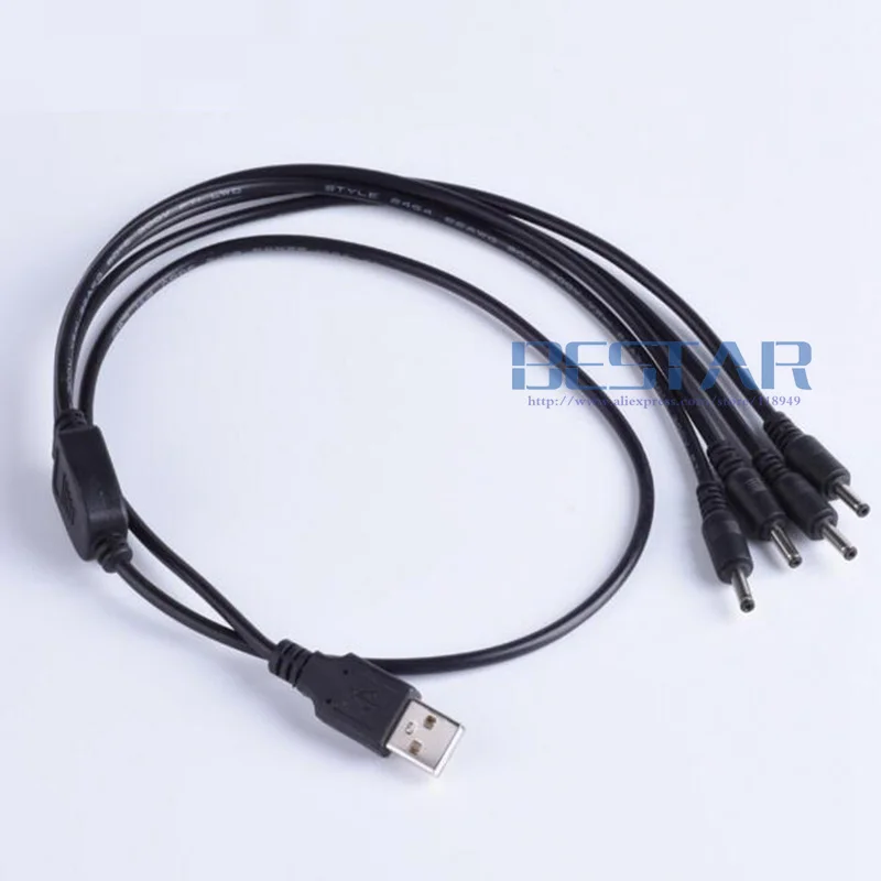 USB на 3 5 мм/1 35 мм 1 в 4 выхода кабель с разделителем постоянного тока вольт 2А DC
